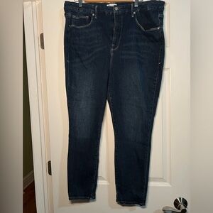 EUC Good American Good Legs Crop Denim Jeans Size 22